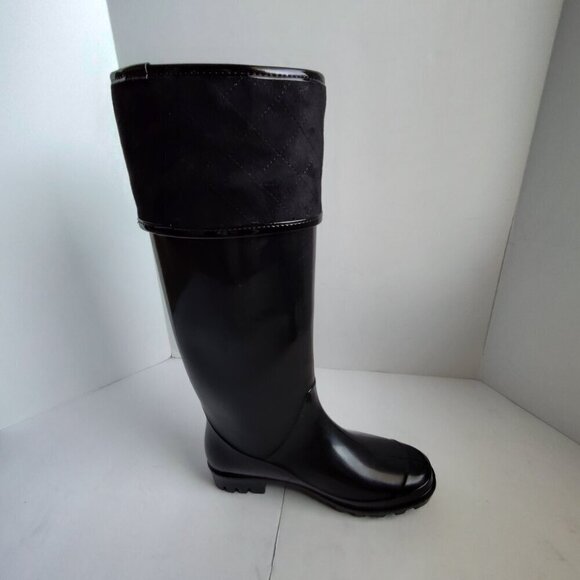 Ladies SZ 7M Tommy Hilfiger Black Rain Boot - Picture 4 of 5